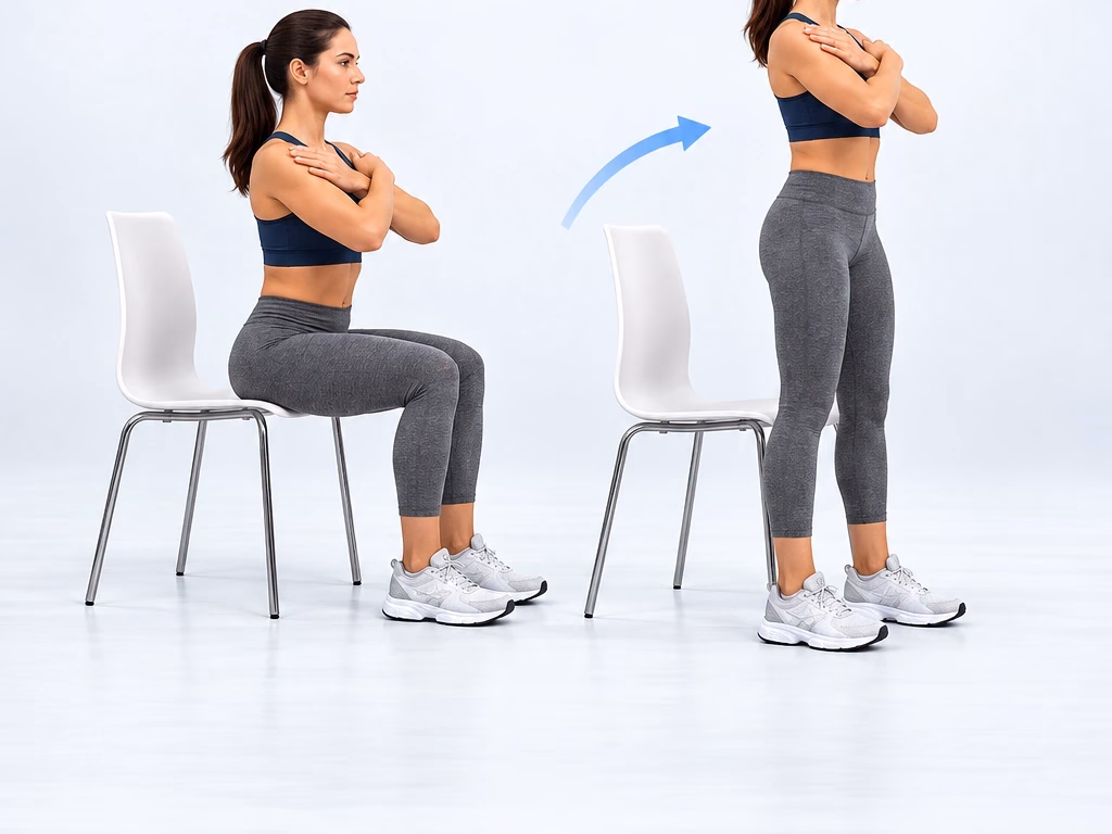 Sentarse y levantarse de una silla — Virexis Health Center